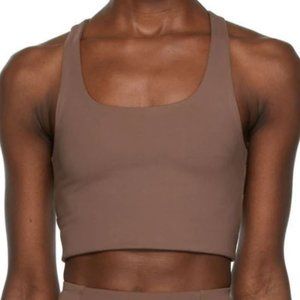 Girlfriend Collective Stretch Recycled Jersey Sports Bra Size L Brown